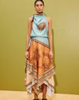 ALEMAIS Alberta Scarf Midi Dress LUXAMORE