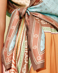 ALEMAIS Alberta Scarf Midi Dress LUXAMORE