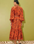 ALEMAIS Monkey Dance Silk Shirtdress LUXAMORE