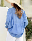 Bypias Alice Linen Shirt - Blue LUXAMORE