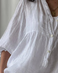 Bypias Alice Linen Shirt - White LUXAMORE