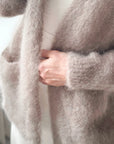 Bypias Gentleness Mohair Cardigan - Taupe LUXAMORE