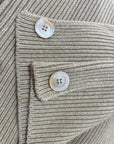 Lemme Cashmere Sweater Oversize Knit - Made In Italy: Beige worn by model in natural setting LUXAMORE