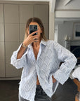 Charli - Marlowe Shirt - Blue Stripe LUXAMORE