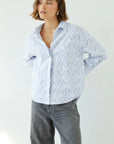 Charli - Marlowe Shirt - Blue Stripe LUXAMORE