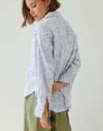 Charli - Marlowe Shirt - Blue Stripe LUXAMORE