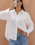 Charli - Marlowe Shirt - White Stripe LUXAMORE