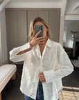 Charli - Marlowe Shirt - White Stripe LUXAMORE