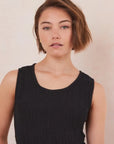 Charli - Mel Cotton Dress - Black Sustainable LUXAMORE