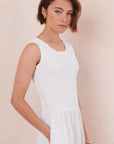 Charli - Mel Cotton Dress - White Sustainable LUXAMORE