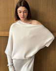 Alemais Sustainable Florence-Shirt close up worn by model LUXAMORE