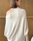 Alemais Sustainable Florence-Shirt close up worn by model LUXAMORE
