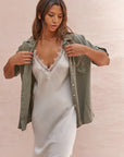 Charli - Solange Slip Dress - Moonbeam LUXAMORE