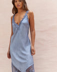 Charli - Solange Slip Dress - Washed Blue LUXAMORE