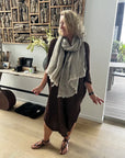 Estilo Emporio Grand Scarf - Pescatore Natural Chocolate LUXAMORE