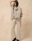 Estilo Emporio Linen Pant Novo Flare - Brasile Natural LUXAMORE