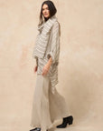 Estilo Emporio Linen Pant Novo Flare - Brasile Natural LUXAMORE