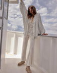 Estilo Emporio Linen Pant Novo Flare - Panna White LUXAMORE