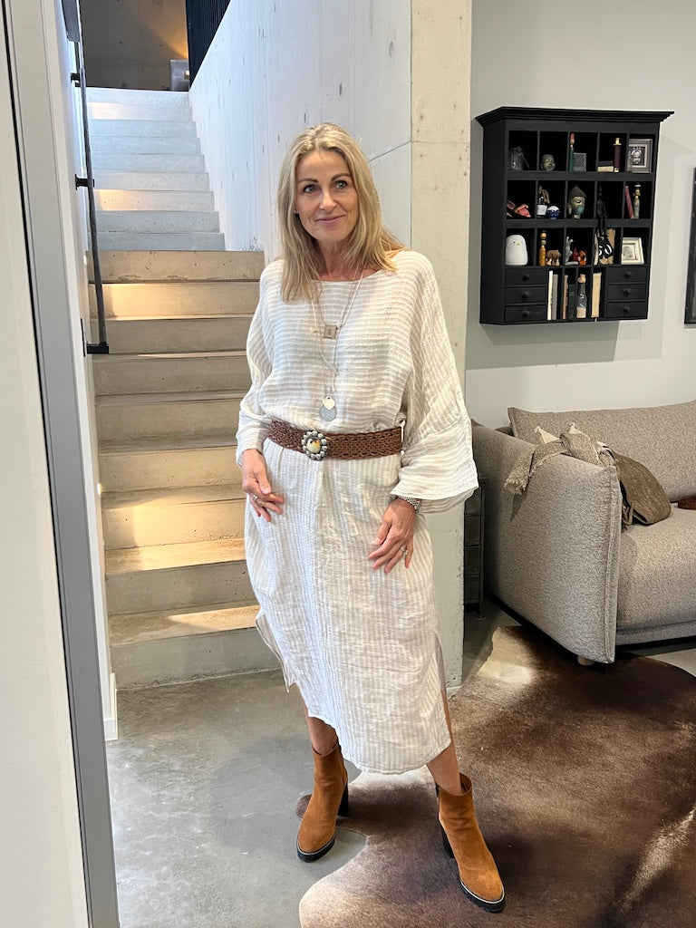 Estilo Emporio Nebbilio Linen Dress - Lyla