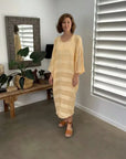 Exclusive Estilo Emporio Neve Dress - Tele Atena Yellow - LUXAMORE