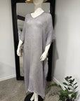 Estilo Emporio Polla Maxi Dress in Exclusive Rete Anthracite - LUXAMORE