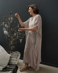 Exclusive Estilo Emporio Corfu Kaftan Dress - Rete Taupe LUXAMORE
