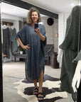 La Bottega di Brunella Linen Dress VESTITO FAUSTA - Campagna Luxor LUXAMORE