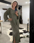 La Bottega di Brunella Linen Dress VESTITO GALASSIA - Rete Galaxy Mesh LUXAMORE