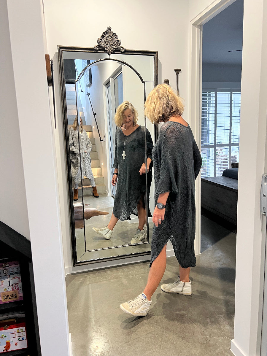 La Bottega di Brunella Linen Dress Vestito Fausta Campagna - Lava