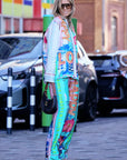 Miss Goodlife Love Palace blouse featuring one of a kind print. LUXAMORE