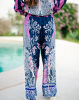 Miss Goodlife Freedom Pants Made in Italy worn by model in natural setting LUXAMORE