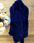 Mode & Affaire Cascade Fur Coat In Ink LUXAMORE