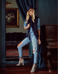 Mode & Affaire Collier Fur Vest - Ink LUXAMORE
