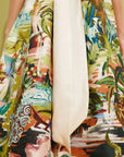 Alemais Sustainable Florence-Shirt close up worn by model LUXAMORE
