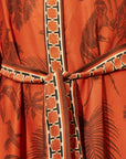 ALEMAIS Monkey Dance Silk Shirtdress LUXAMORE  