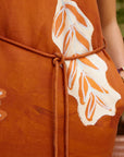 ALEMAIS Soleil D'amour Silk Midi Dress LUXAMORE  