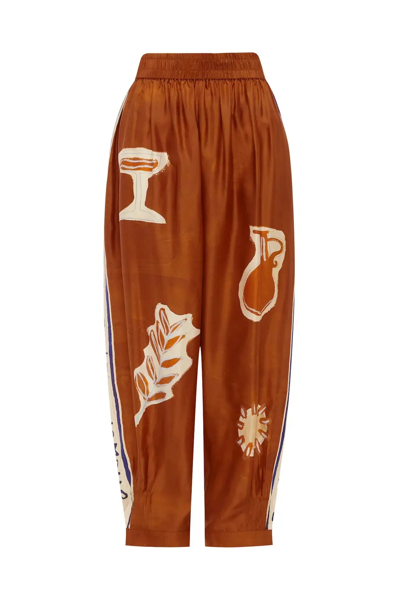ALÉMAIS Soleil d’Amour Silk Tapered Pants LUXAMORE  