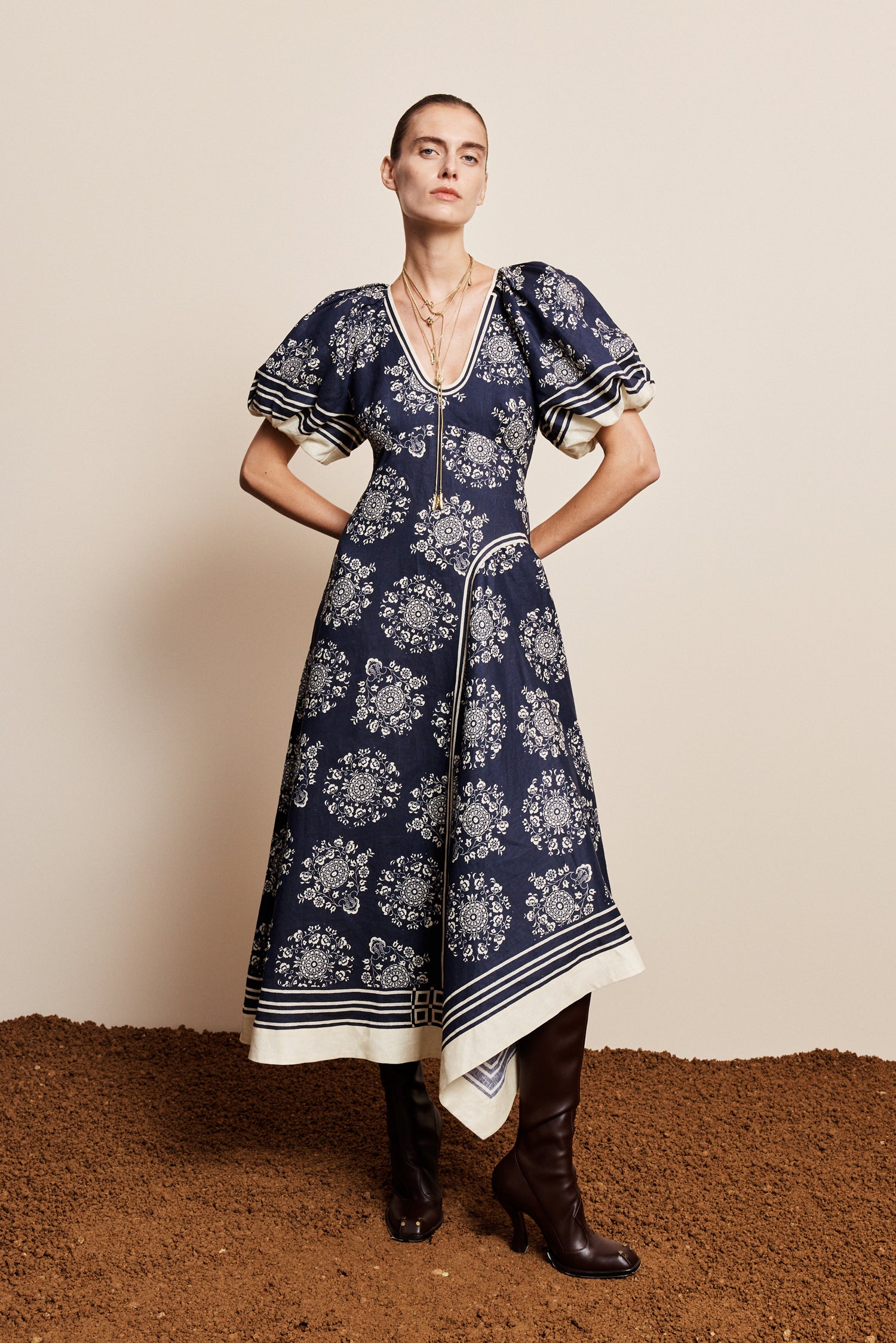 ALÉMAIS Banderra Midi Dress