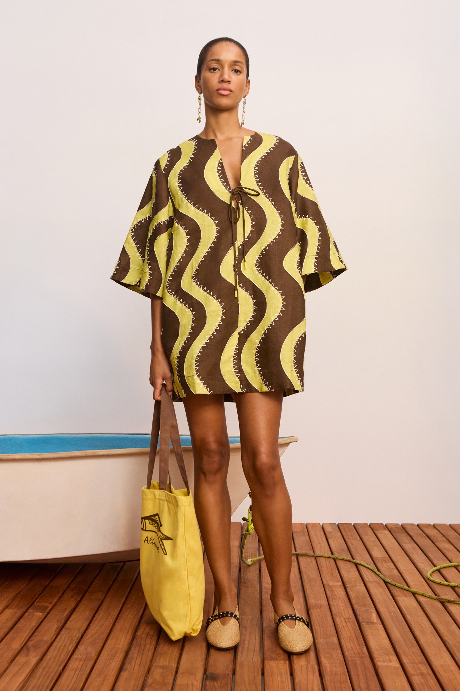 ALEMAIS Frankie Mini Dress Yellow LUXAMORE  