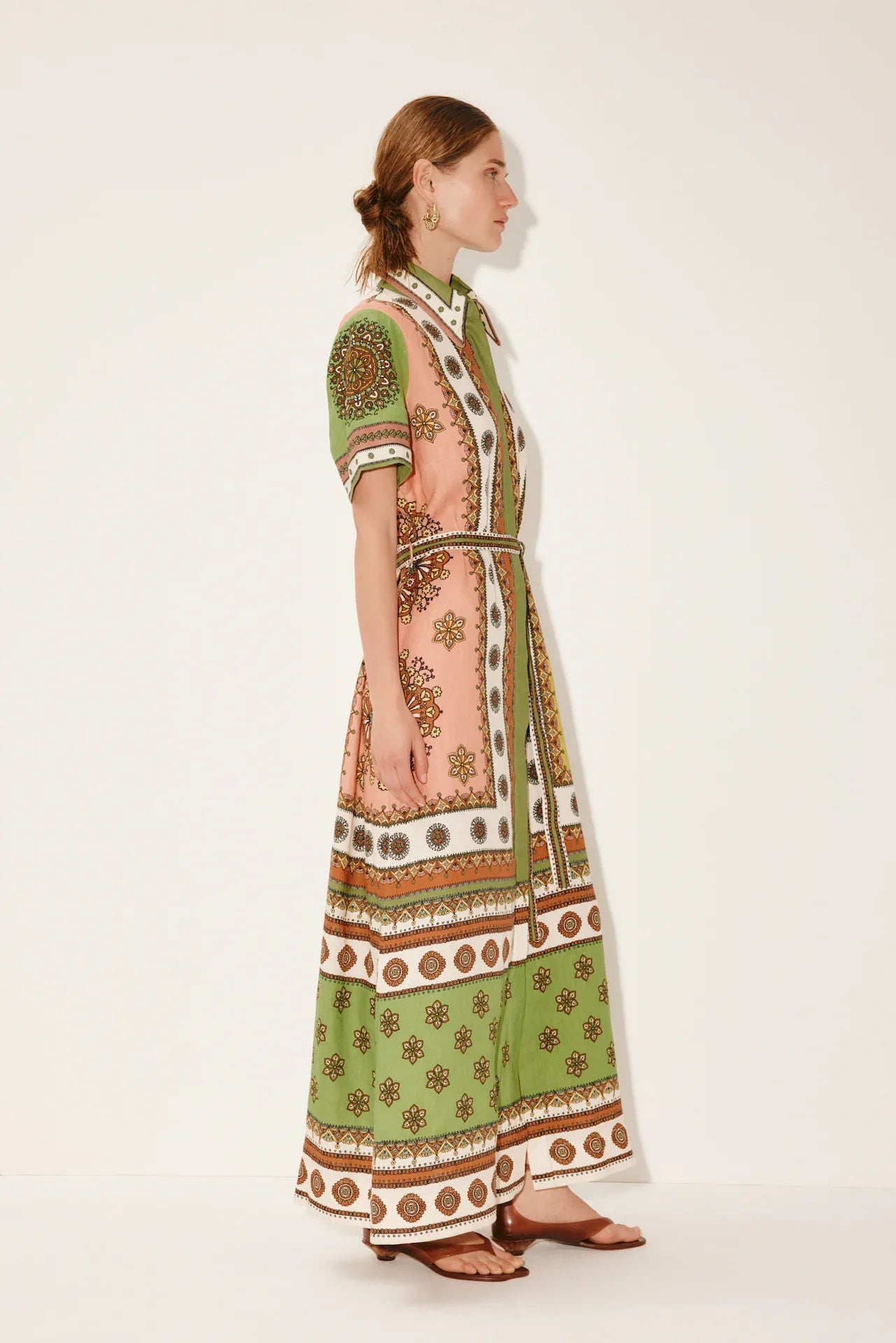 Alemais Contina Shirt Dress worn by model in natural setting LUXAMORE 