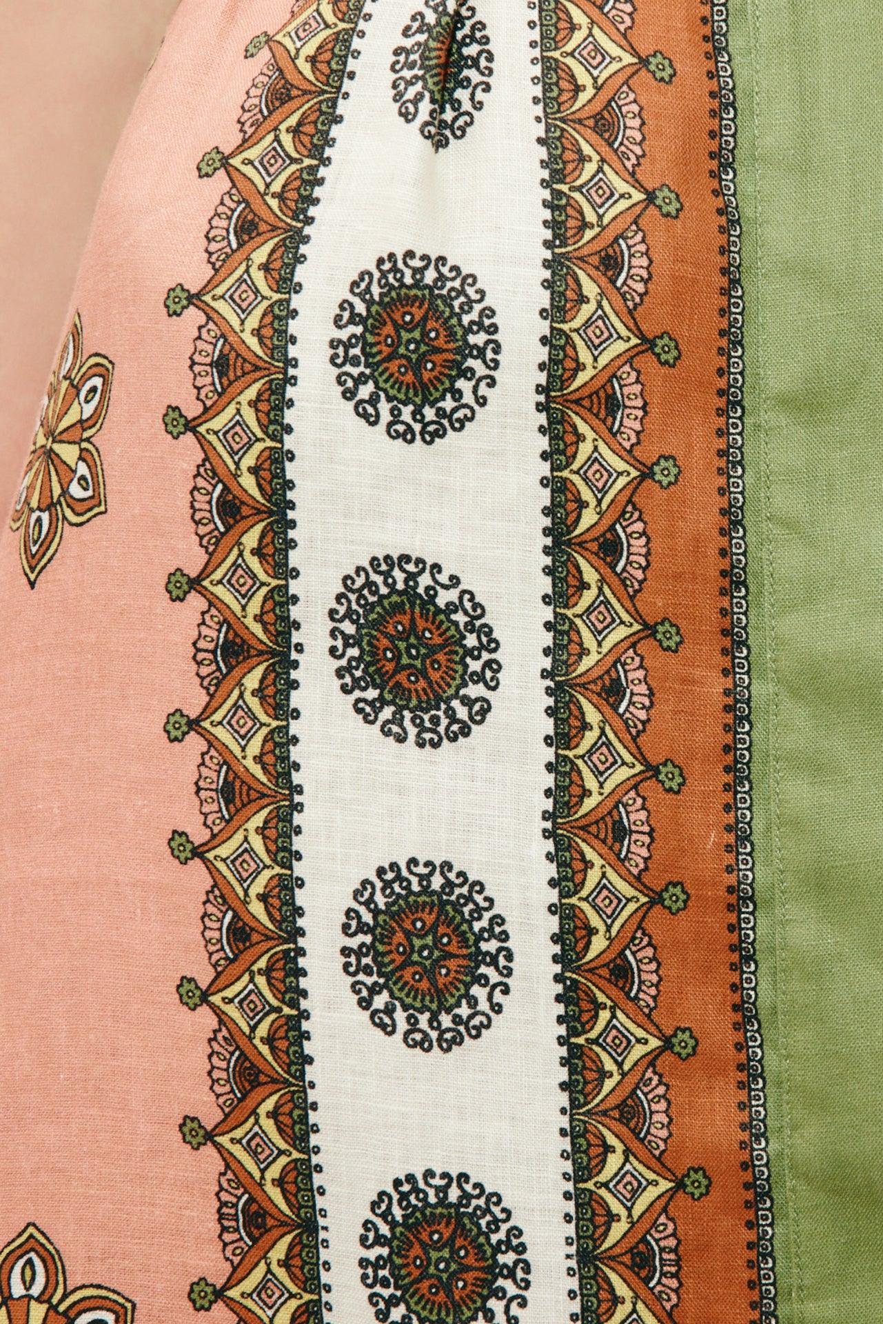 Alemais Contina Shirt Dress worn by model in natural setting LUXAMORE 