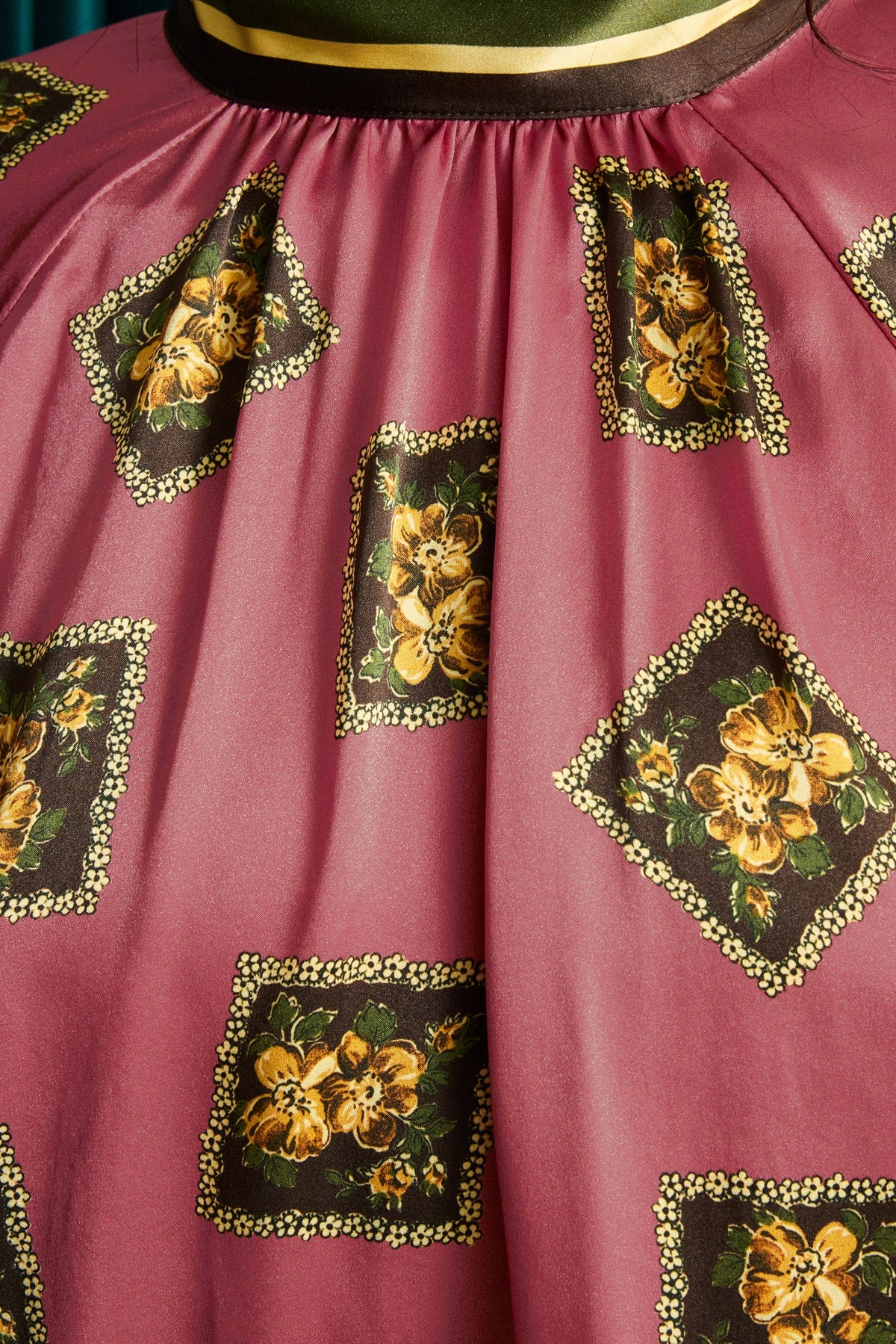 Alemais SustainableAlemais Lacey Silk Blouse close up LUXAMORE