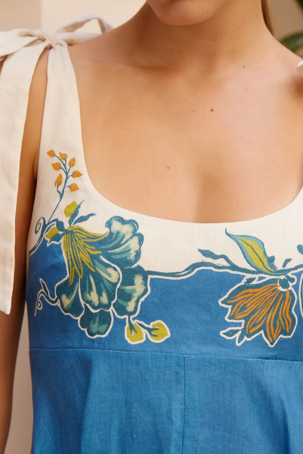 Alemais Luda Ballet Sundress worn by model in natural setting LUXAMORE 