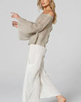 Alemais Sustainable Florence-Shirt close up worn by model LUXAMORE