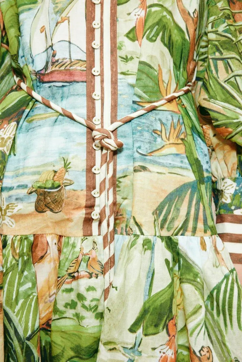 Alemais Sustainable Florence-Shirt close up worn by model LUXAMORE