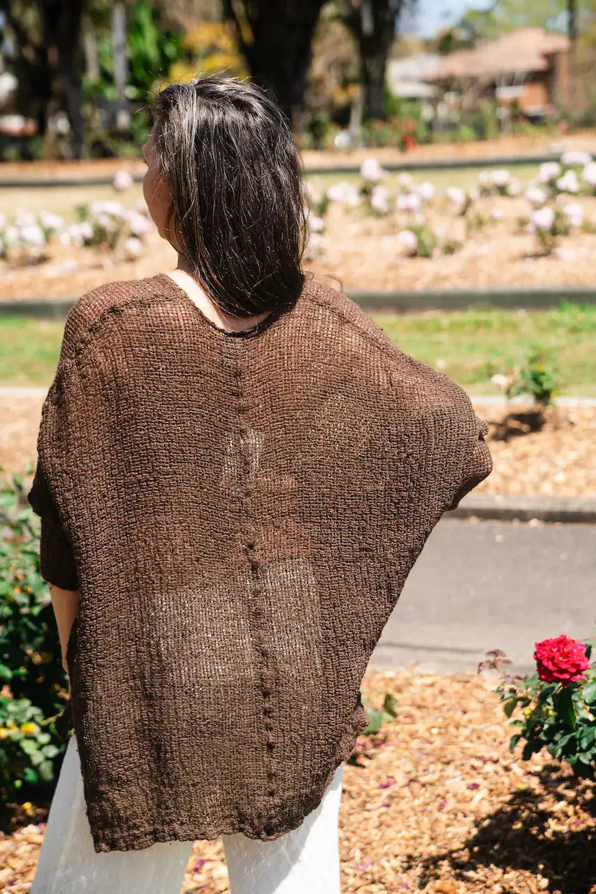 Alemais Sustainable Florence-Shirt close up worn by model LUXAMORE