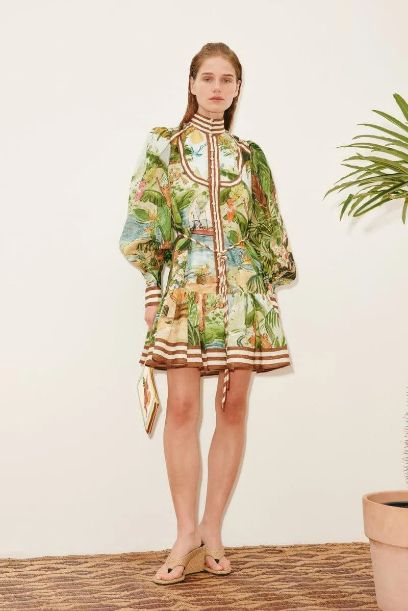 woman wearing Alemais Toucan Tango Mini LUXAMORE 