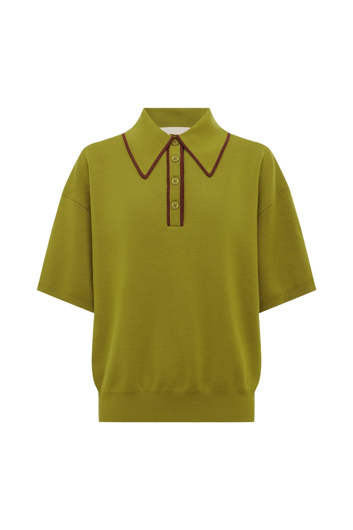 Alemais Valentina Olive Knit Polo
