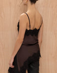 Charli Blake Contrast Lace Camisole - Chocolate