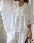 Bypias Alice Linen Shirt - White LUXAMORE  